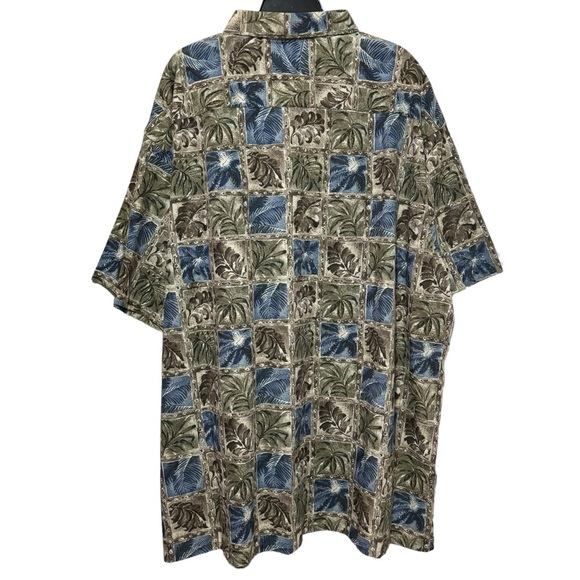 NWT St. John’s Bay Men's Short Sleeve Button Up Shirt Tropical Vacation Size 3XL - Picture 6 of 12